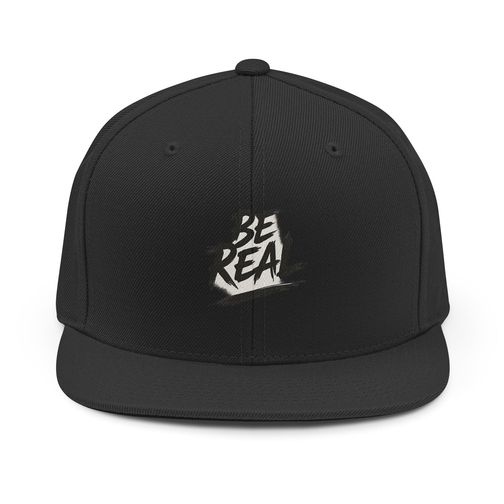 Be Real Snapback Hat – Bold Script Baseball Cap
