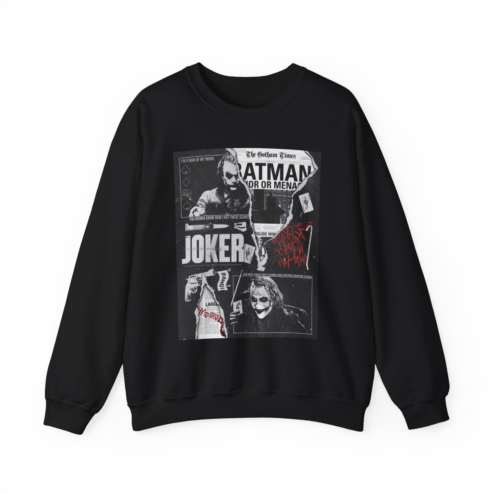 Joker collage Crewneck Sweatshirt | comic newspaper graphic
