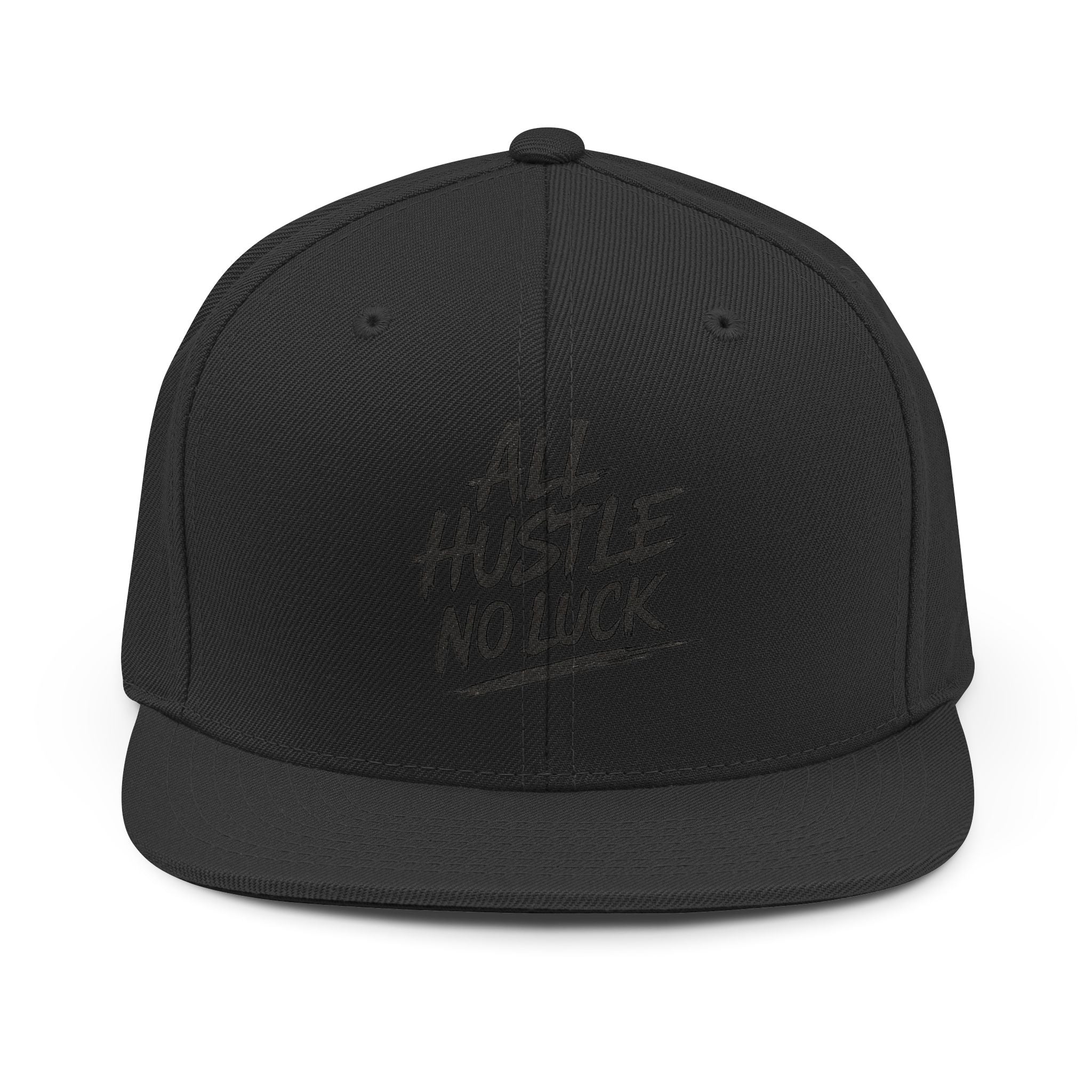 Snapback Hat – "All Hustle No Luck" Motivational Streetwear Cap