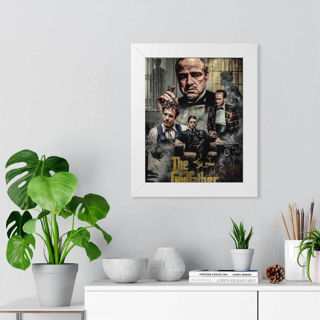 Framed Poster — Godfather Classic Crime Movie Collage