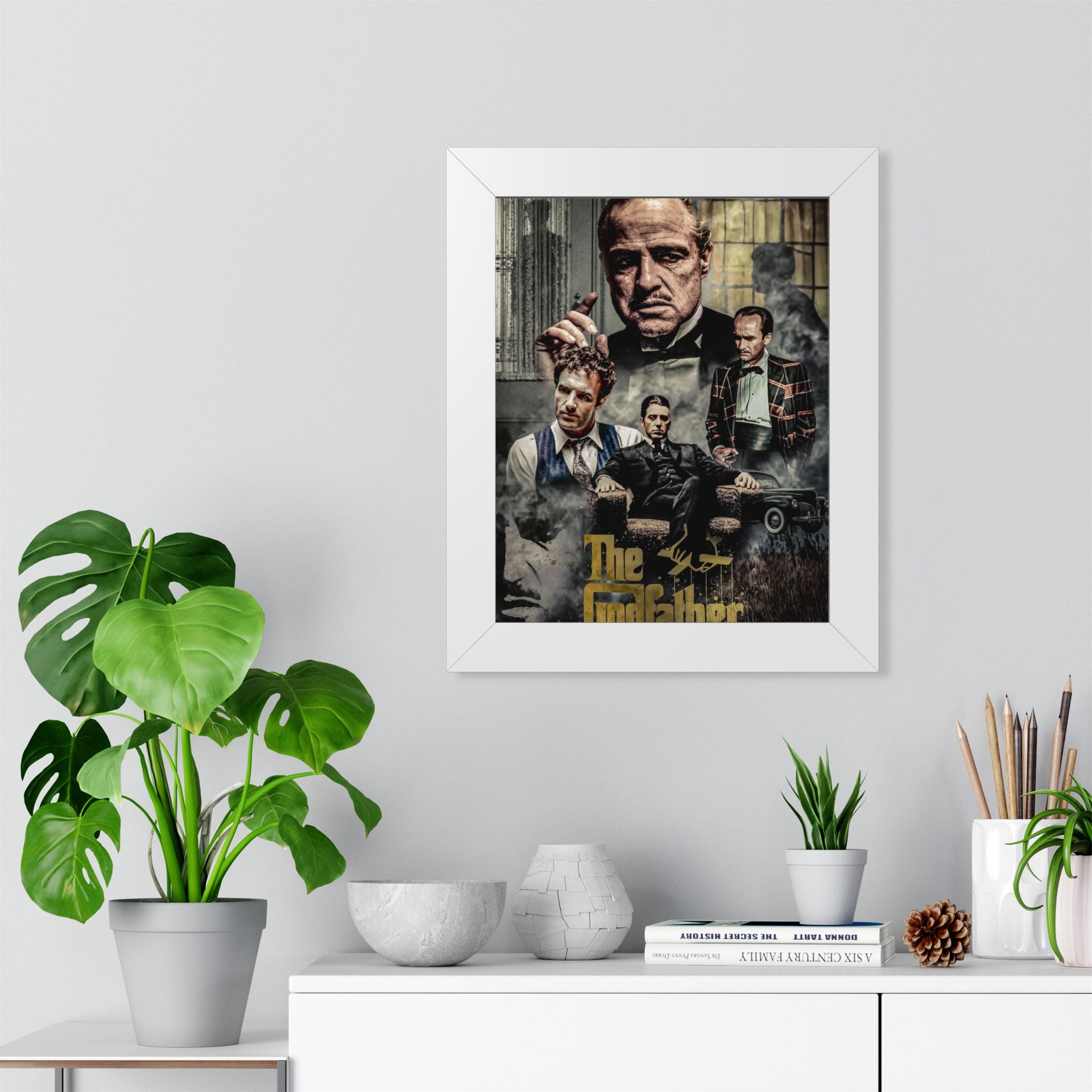 Framed Poster — Godfather Classic Crime Movie Collage