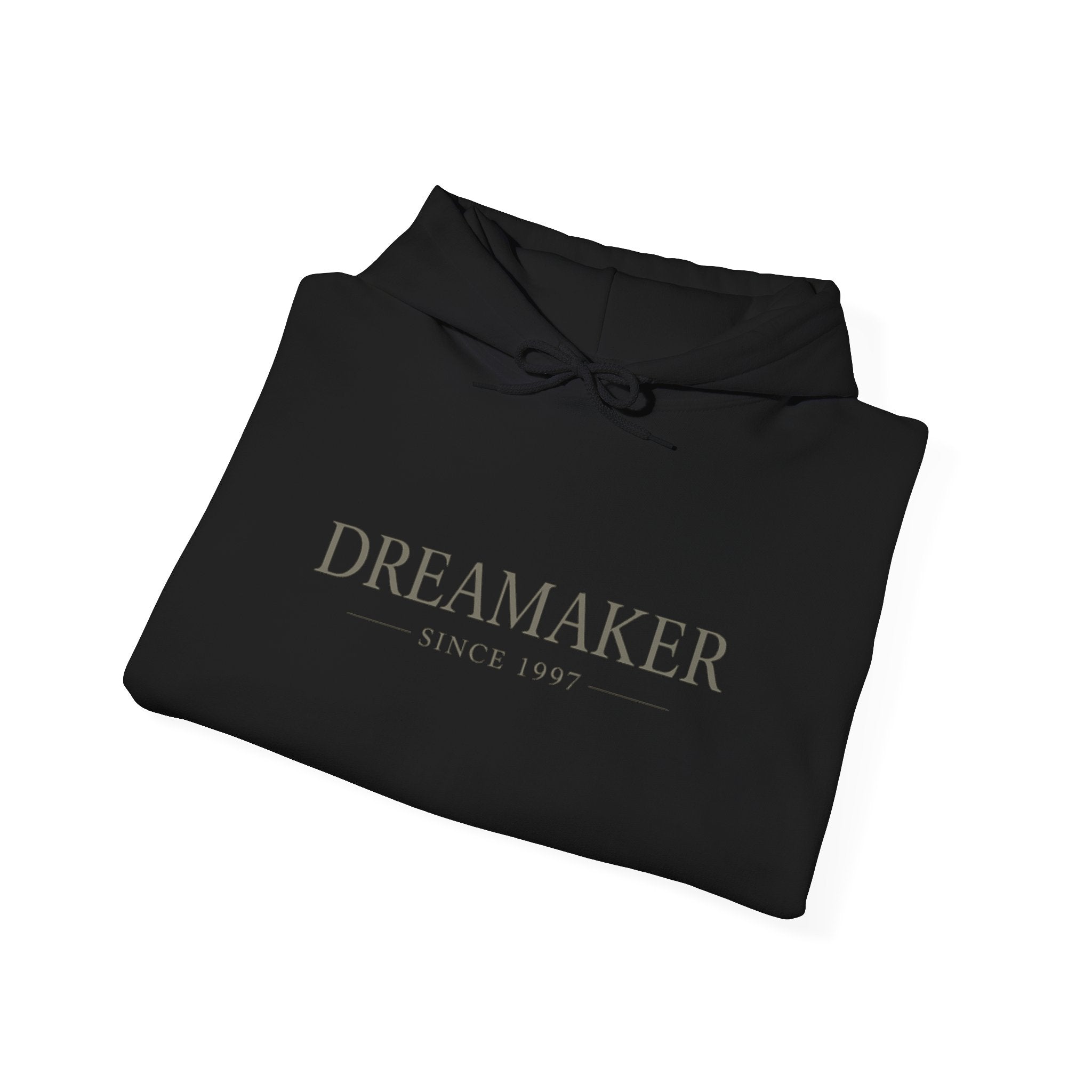 DreaMmaker Hoodie — Minimalist 'Dreammaker Since 1987' White Pullover