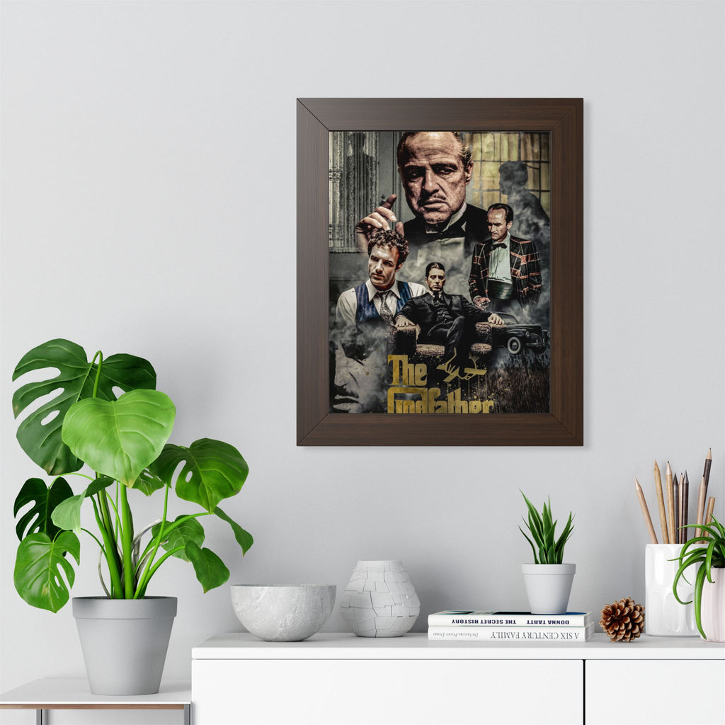 Framed Poster — Godfather Classic Crime Movie Collage