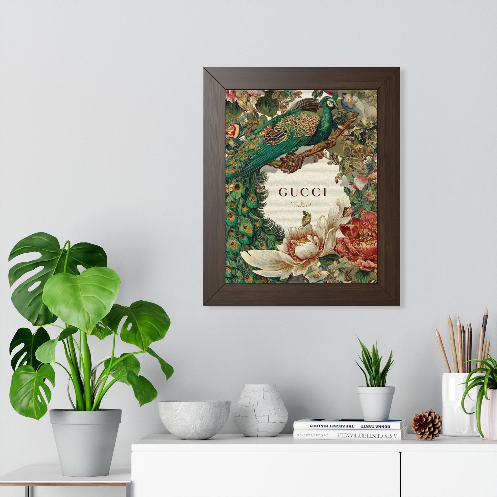 Framed poster gucci bird