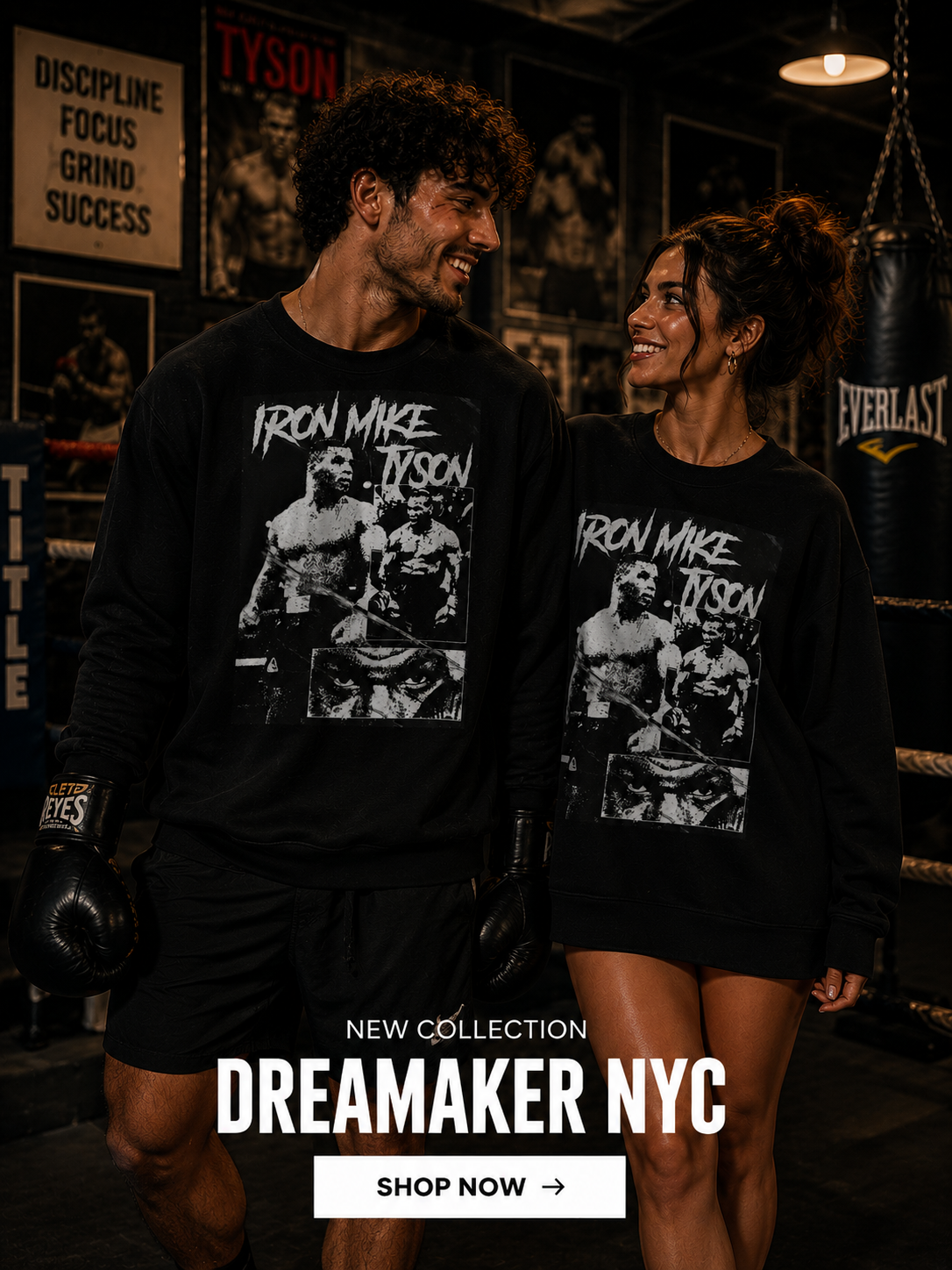 Iron Mike Tyson Graphic Crewneck Sweatshirt | Boxing Retro Photo Print