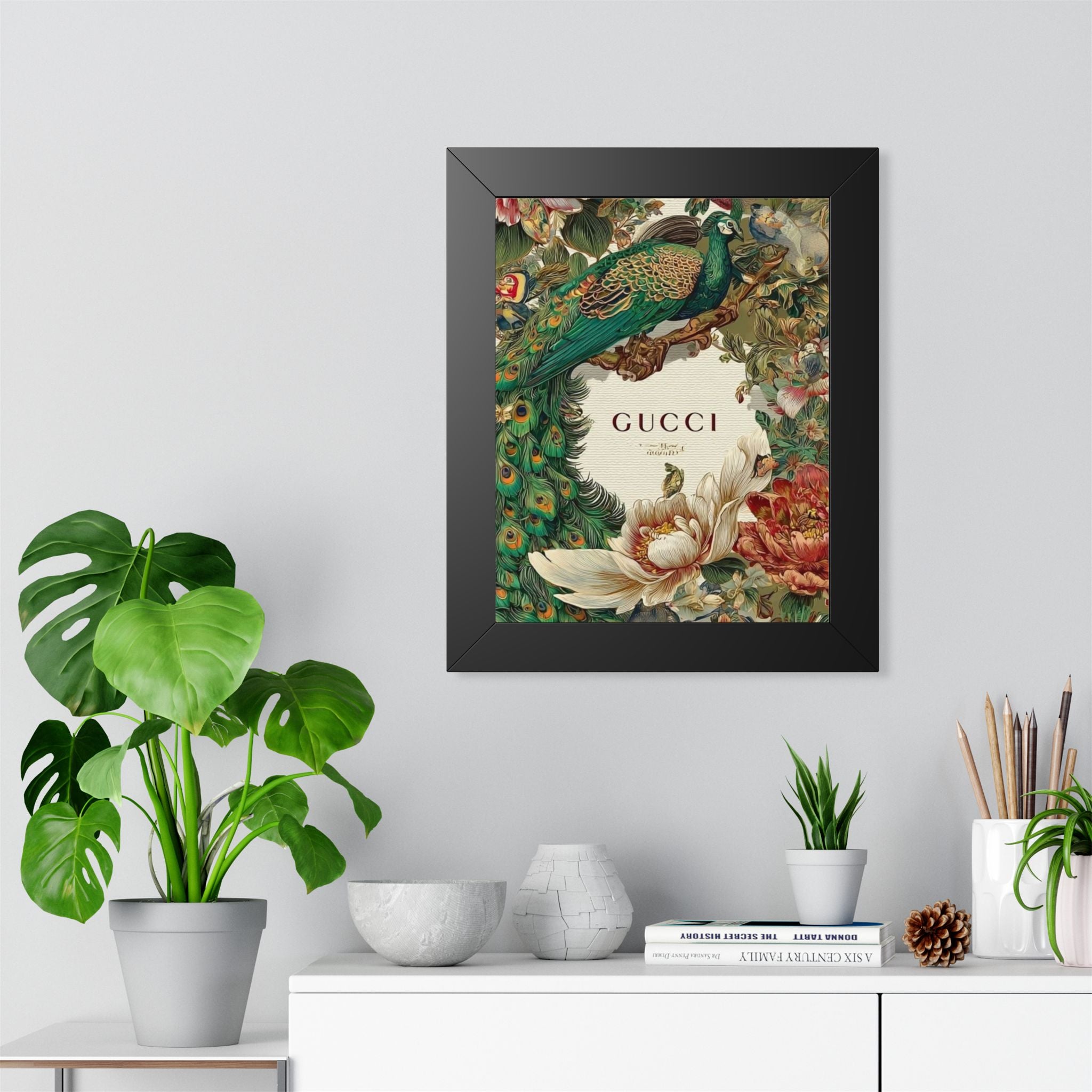 Framed poster gucci bird