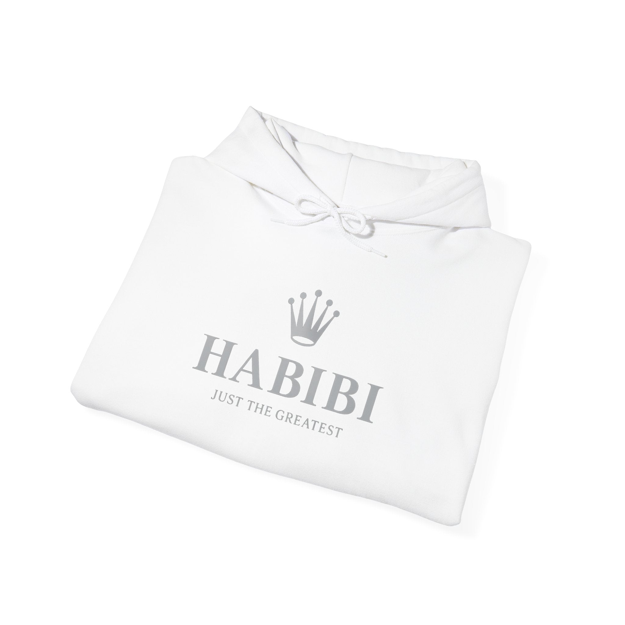 Habibi just the greatest Crown Hoodie — 'Habibi' Typography Hooded Sweatshirt for Loved Ones
