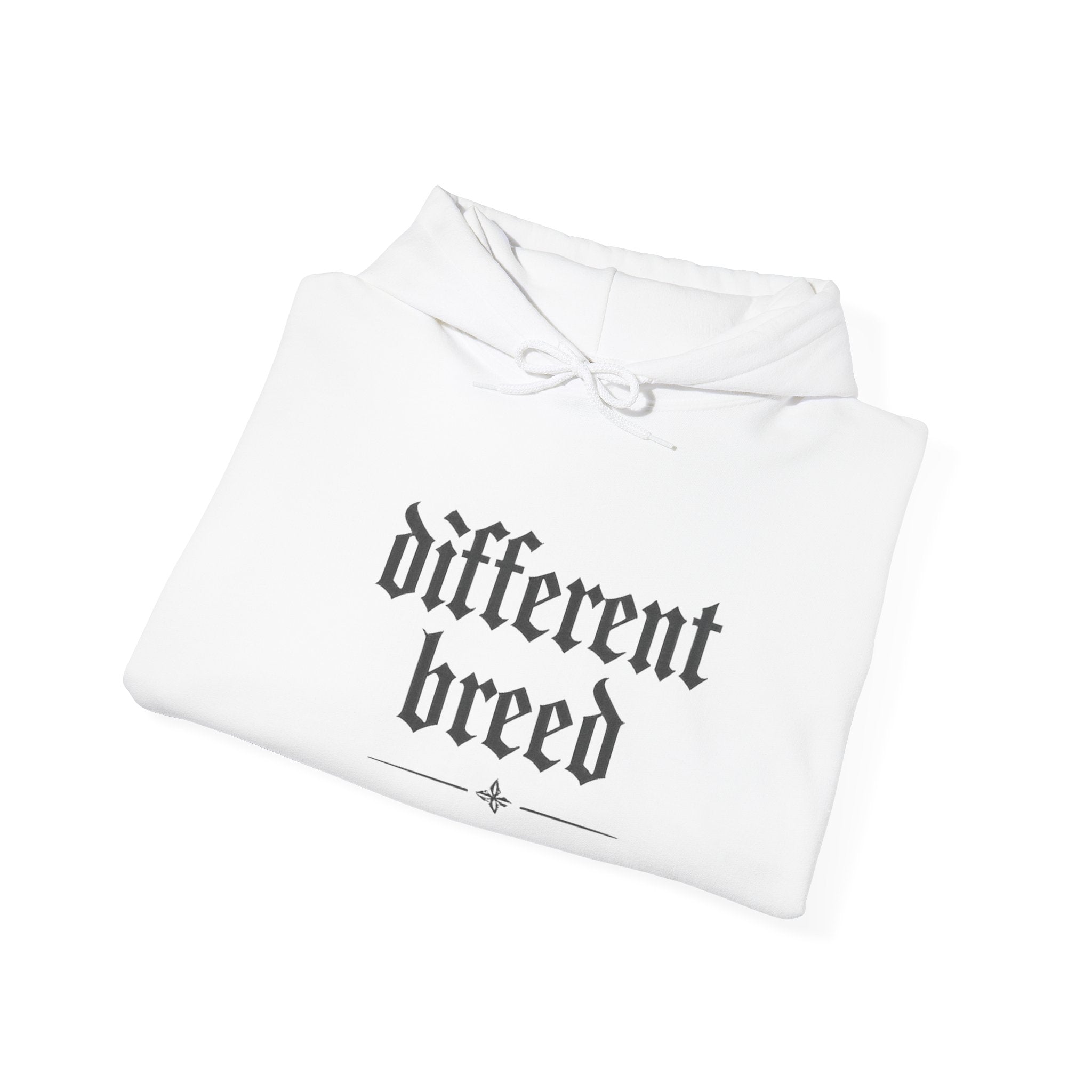 Different Breed Hoodie – Gothic Script Graphic Pullover