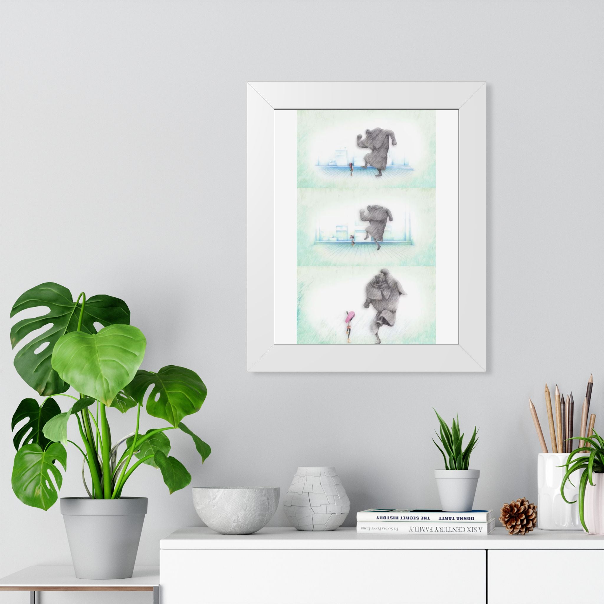 Framed Poster kuma and bonney  —  Wall Art