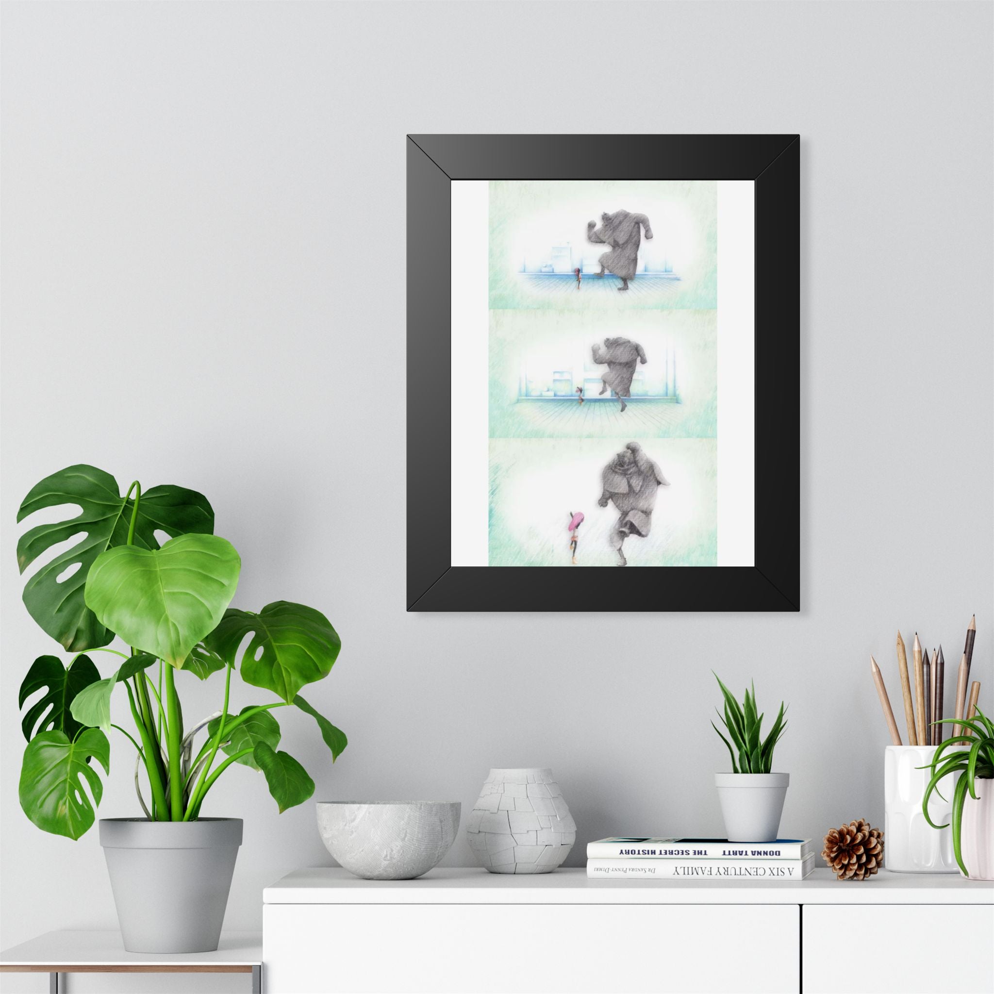 Framed Poster kuma and bonney  —  Wall Art
