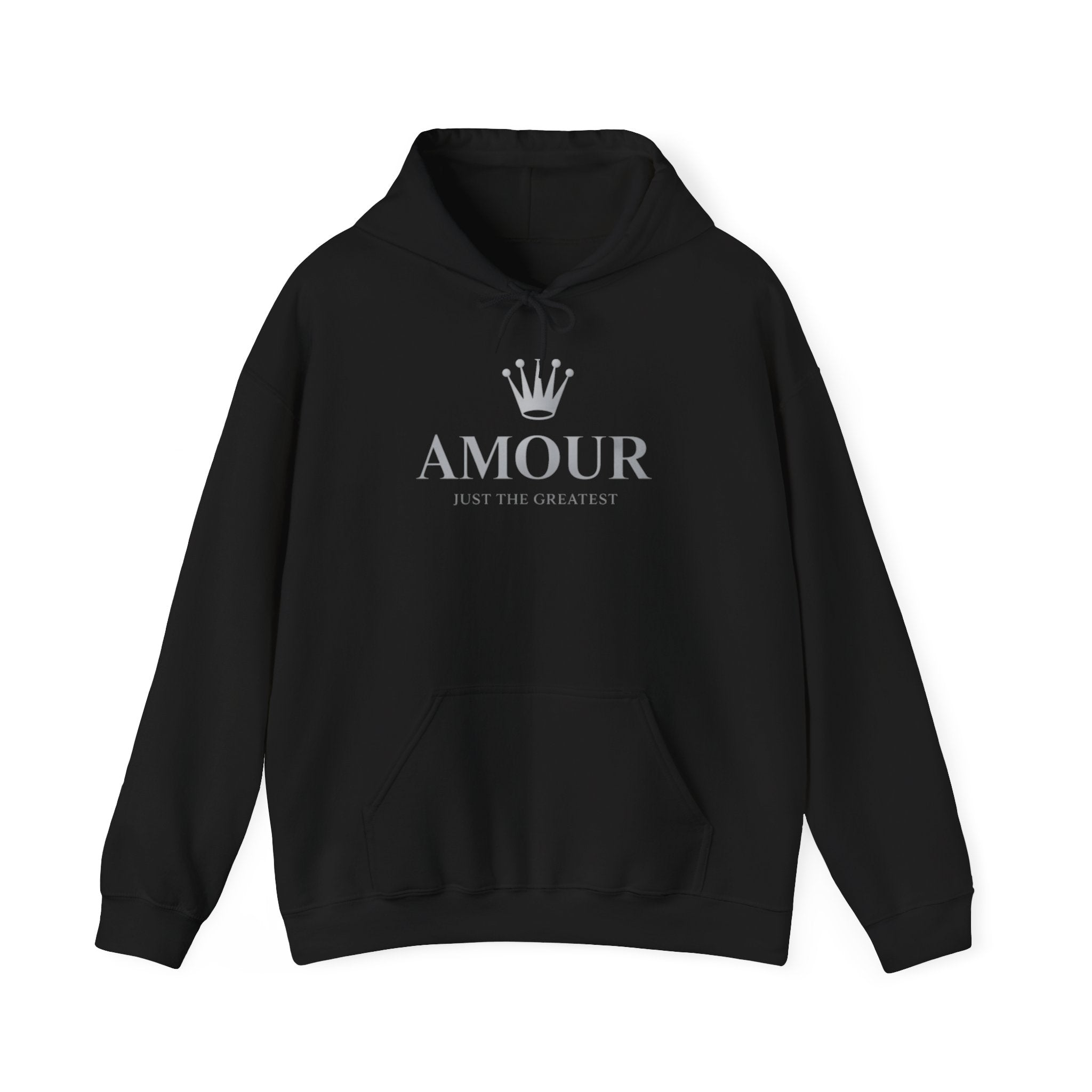 Amour just the greatest Crown Hoodie — Chic 'Amour' Graphic Pullover