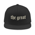 Snapback Hat — "the great" Gothic Embroidered Streetwear Cap