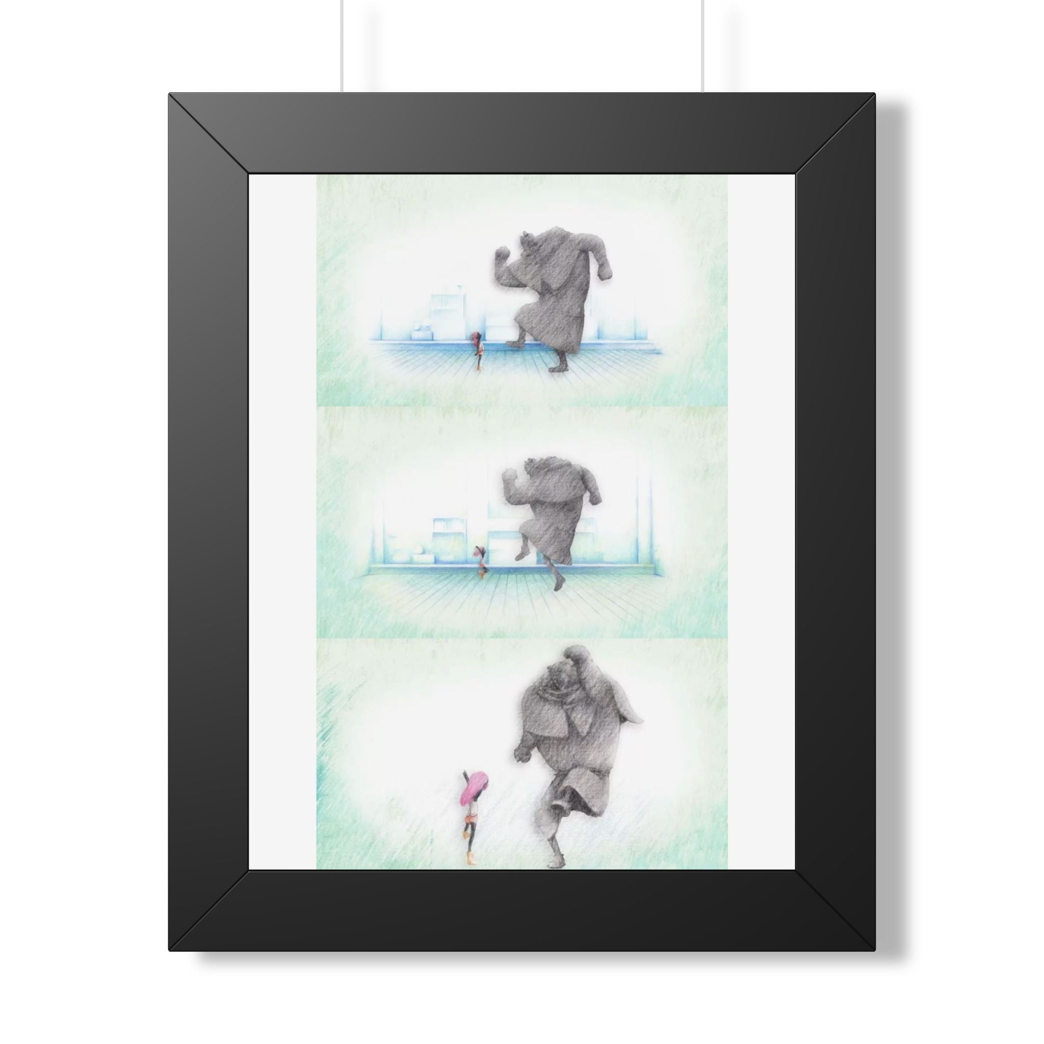 Framed Poster kuma and bonney  —  Wall Art