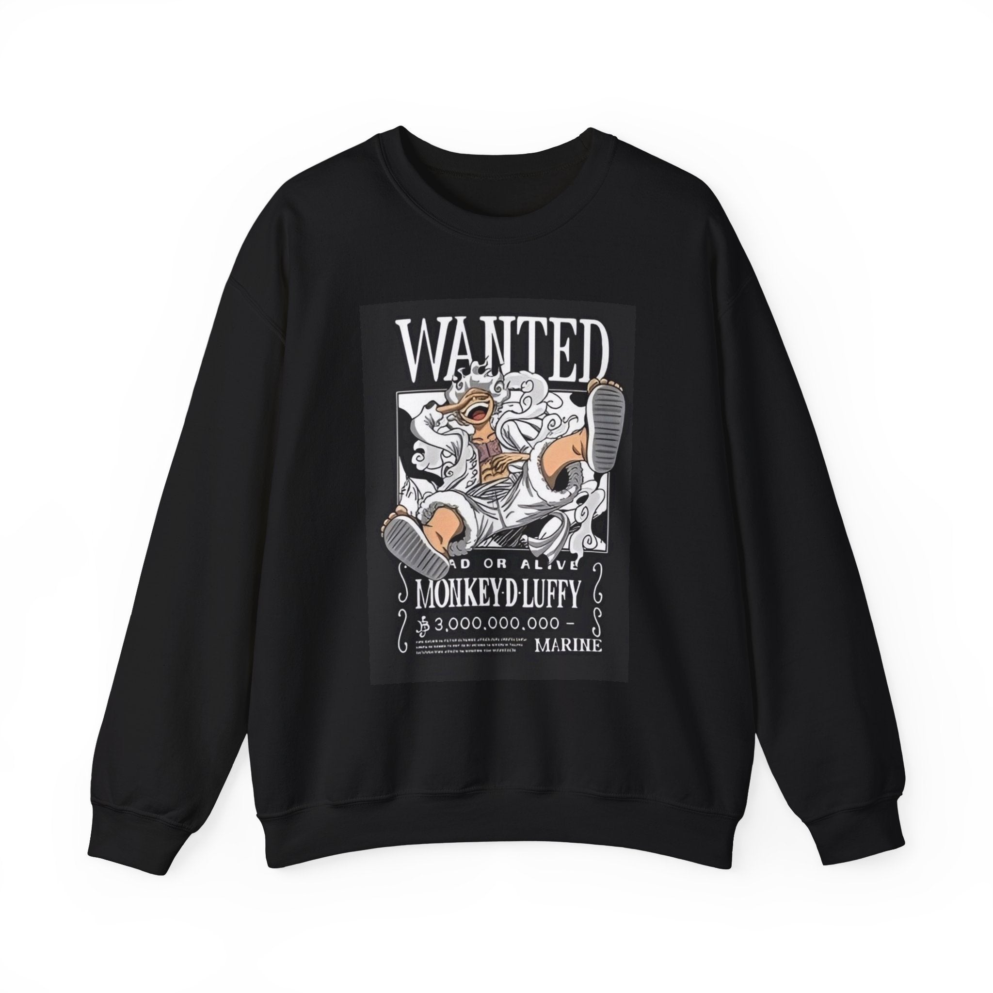 Wanted Poster Monkey Luffy Crewneck Sweatshirt | Anime Pirate Bounty Design