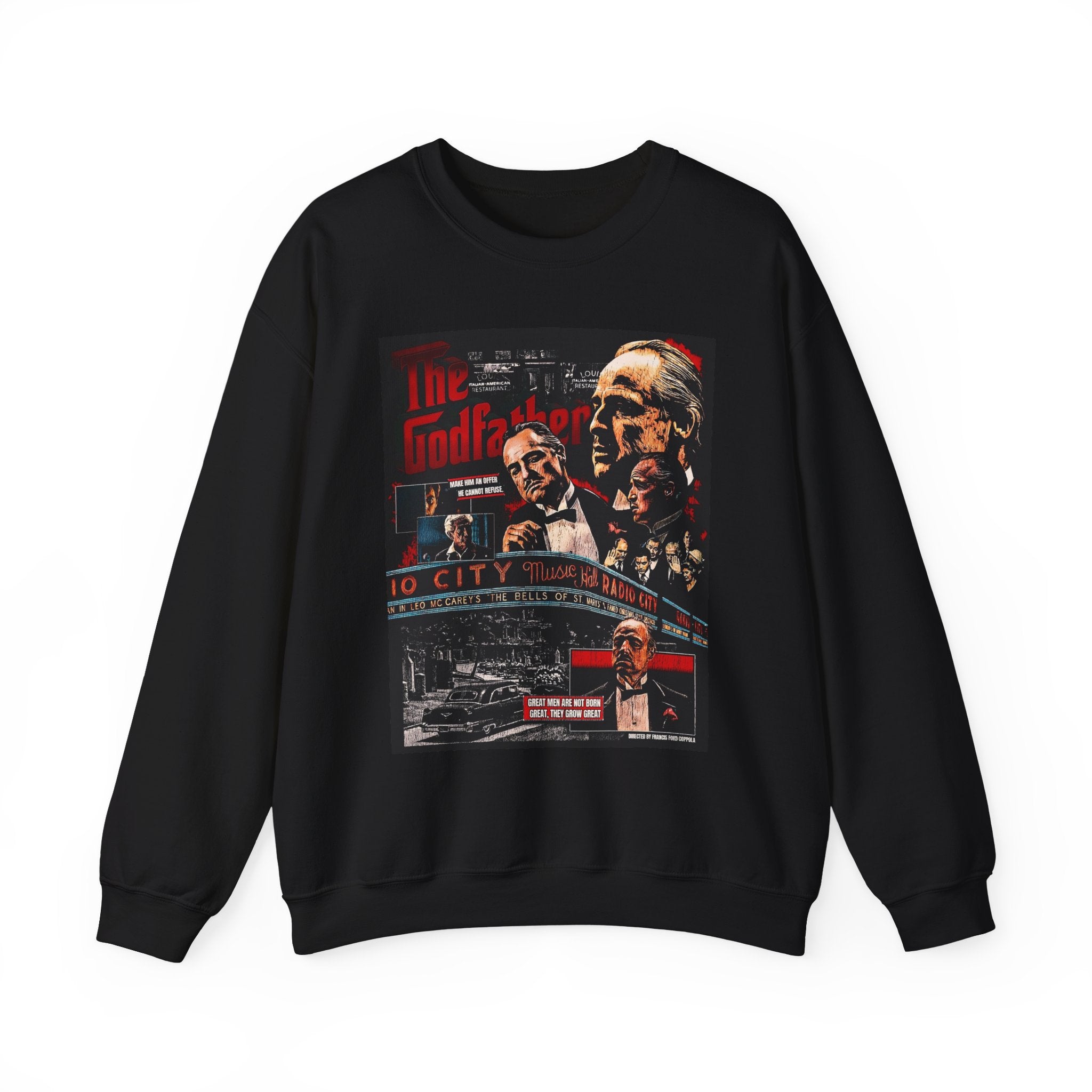 The Godfather Collage Sweatshirt | Vintage Mafia Movie Poster