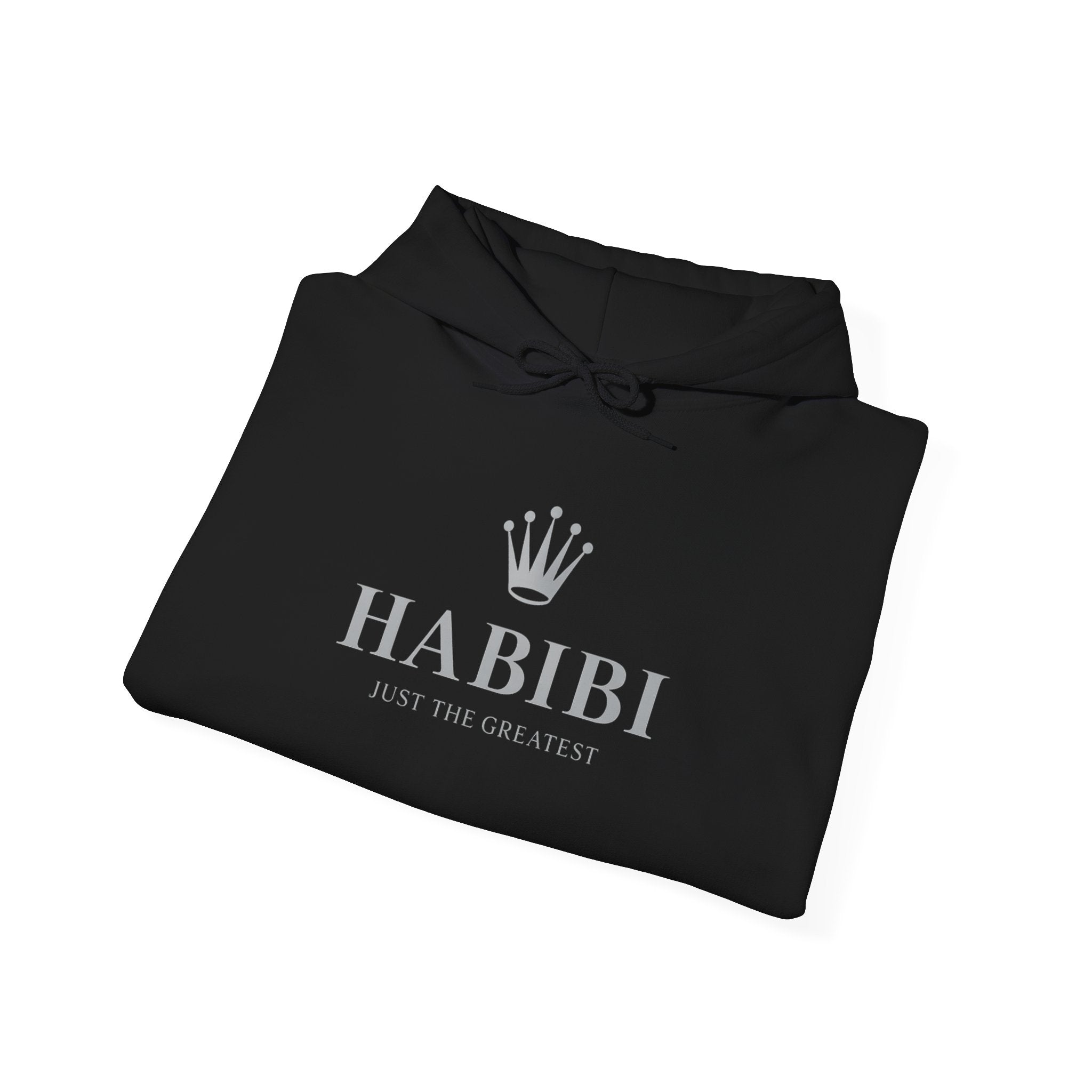 Habibi just the greatest Crown Hoodie — 'Habibi' Typography Hooded Sweatshirt for Loved Ones
