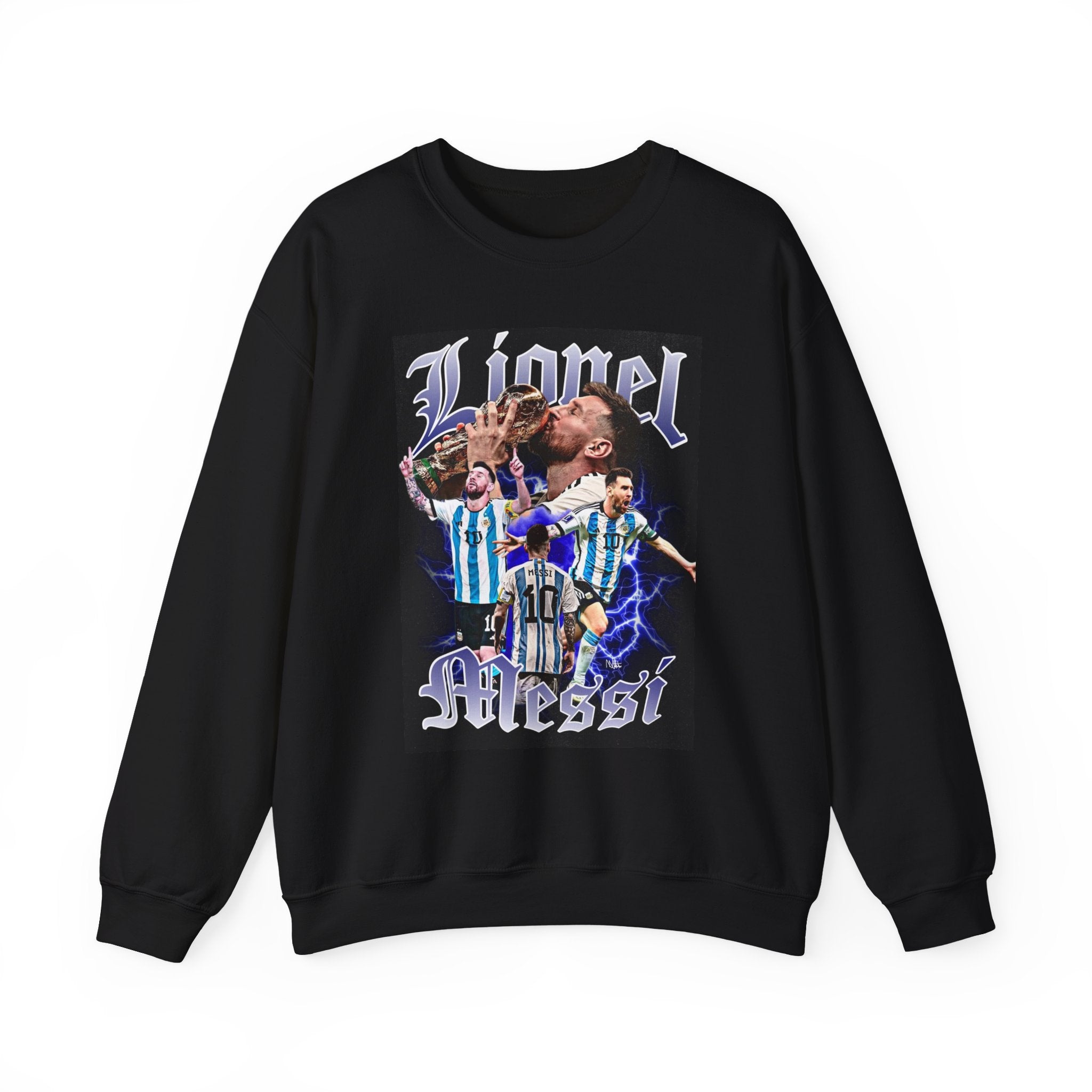 Lionel Messi collage Crewneck Sweatshirt | Soccer Legend, Argentina Jersey