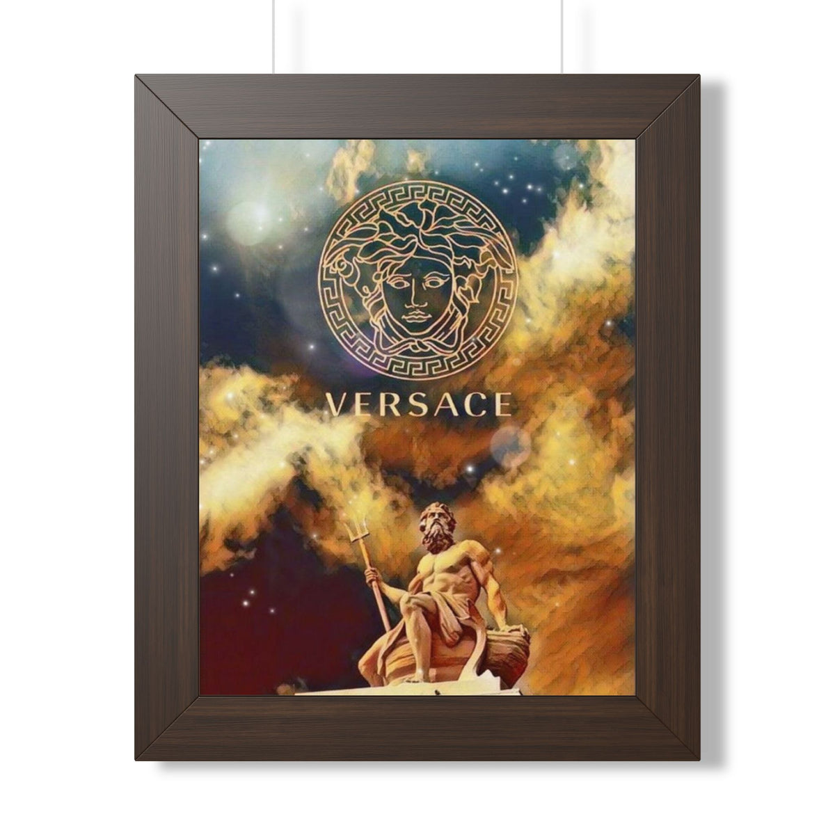 Framed Poster — Versace Medusa & Zeus Mythology Wall Art