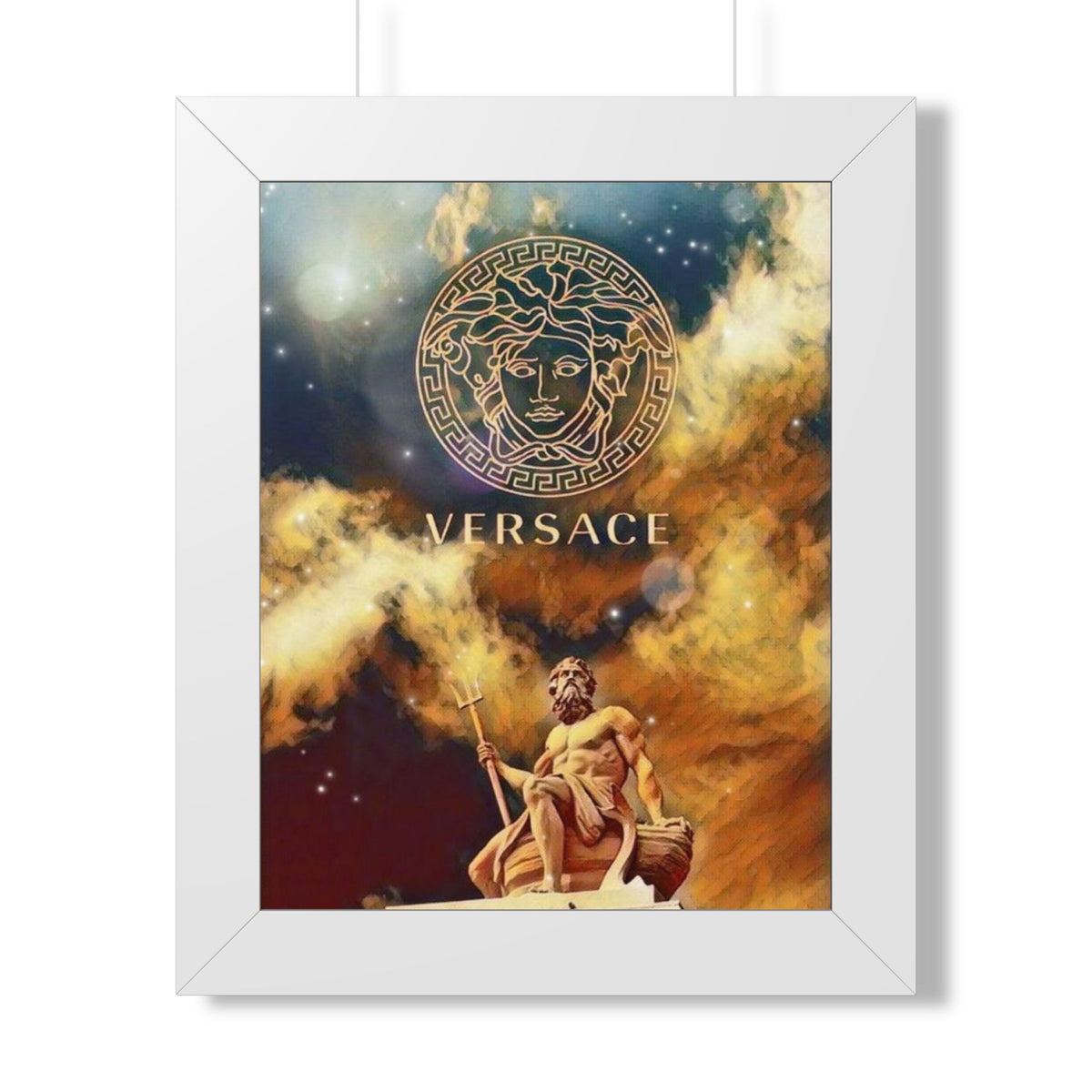 Framed Poster — Versace Medusa & Zeus Mythology Wall Art