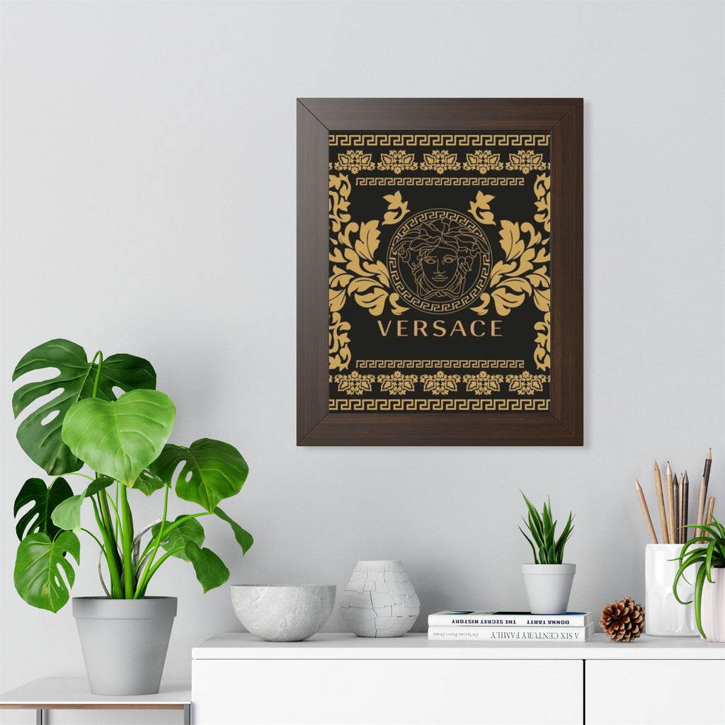 Versace Medusa Gold Framed Poster