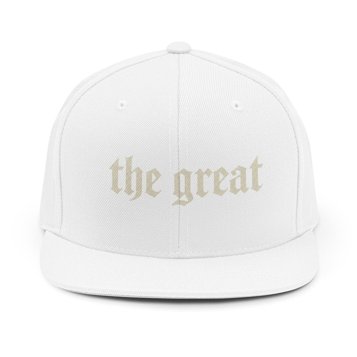 Snapback Hat — "the great" Gothic Embroidered Streetwear Cap