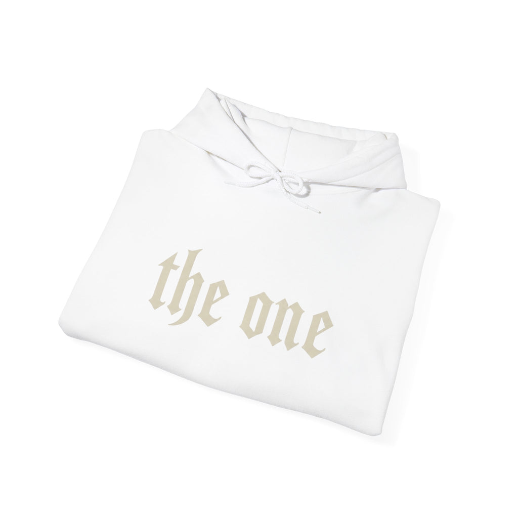 The One Hoodie — Minimal Gothic Script Pullover