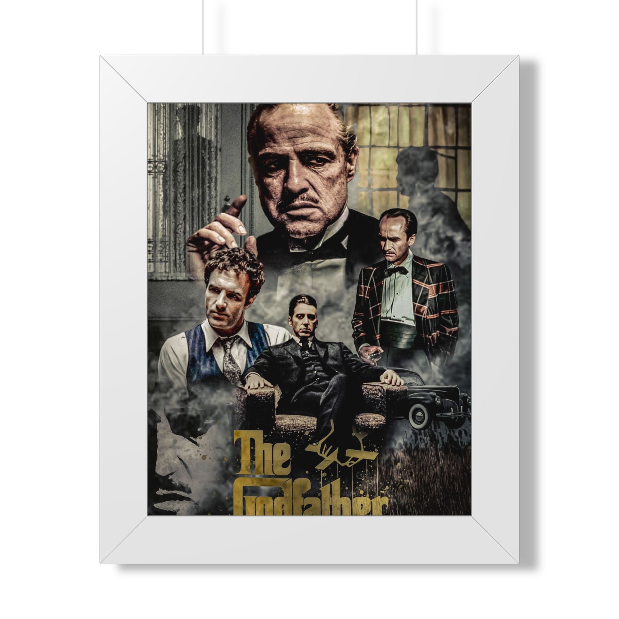 Framed Poster — Godfather Classic Crime Movie Collage