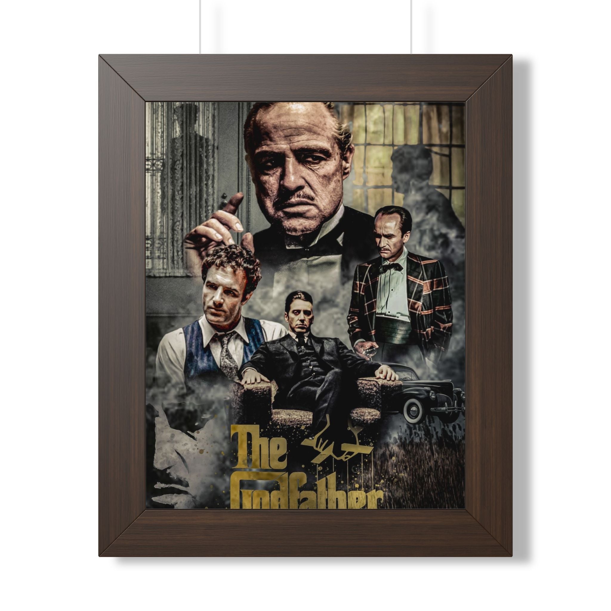 Framed Poster — Godfather Classic Crime Movie Collage