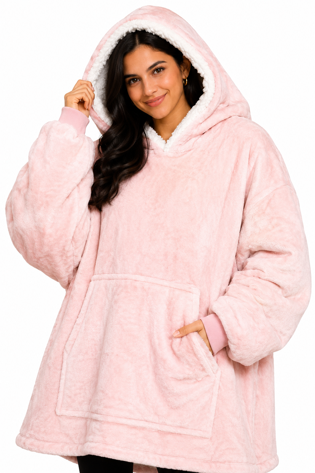Pink Oversized Blanket Hoodie