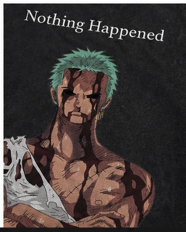 zoro Nothing Happened Oversized Acid Wash Tee