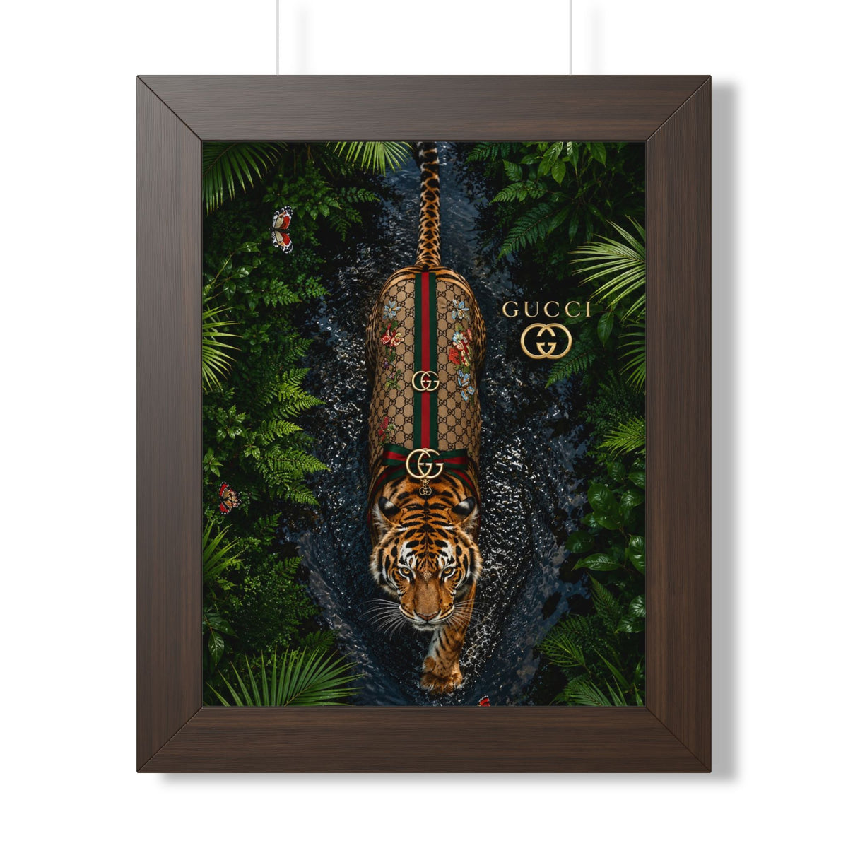 Framed Poster — Luxury Tiger Gucci-Inspired Wall Art