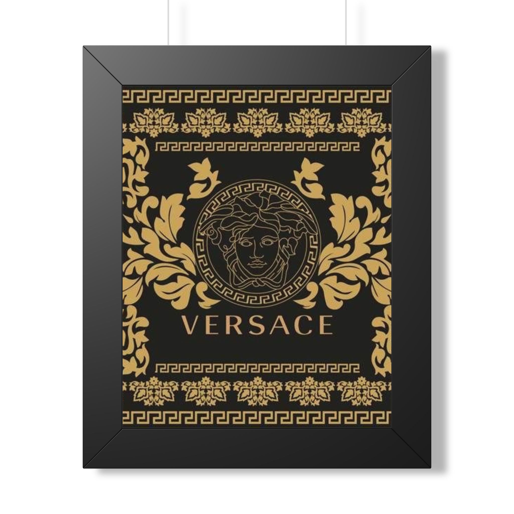 Versace Medusa Gold Framed Poster