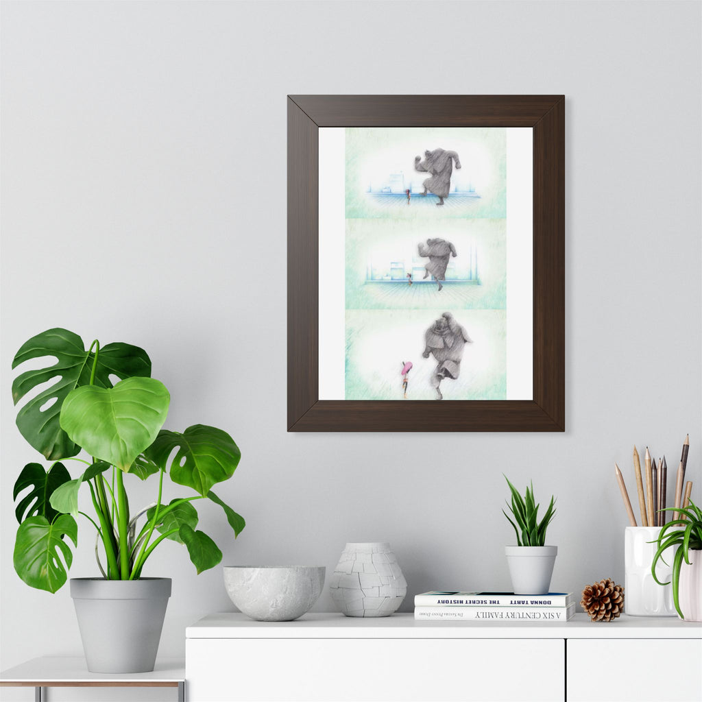 Framed Poster kuma and bonney  —  Wall Art
