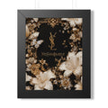 YSL Gold Floral Framed Poster