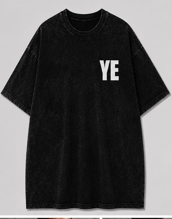 YE Minimal Oversized Acid Wash Tee