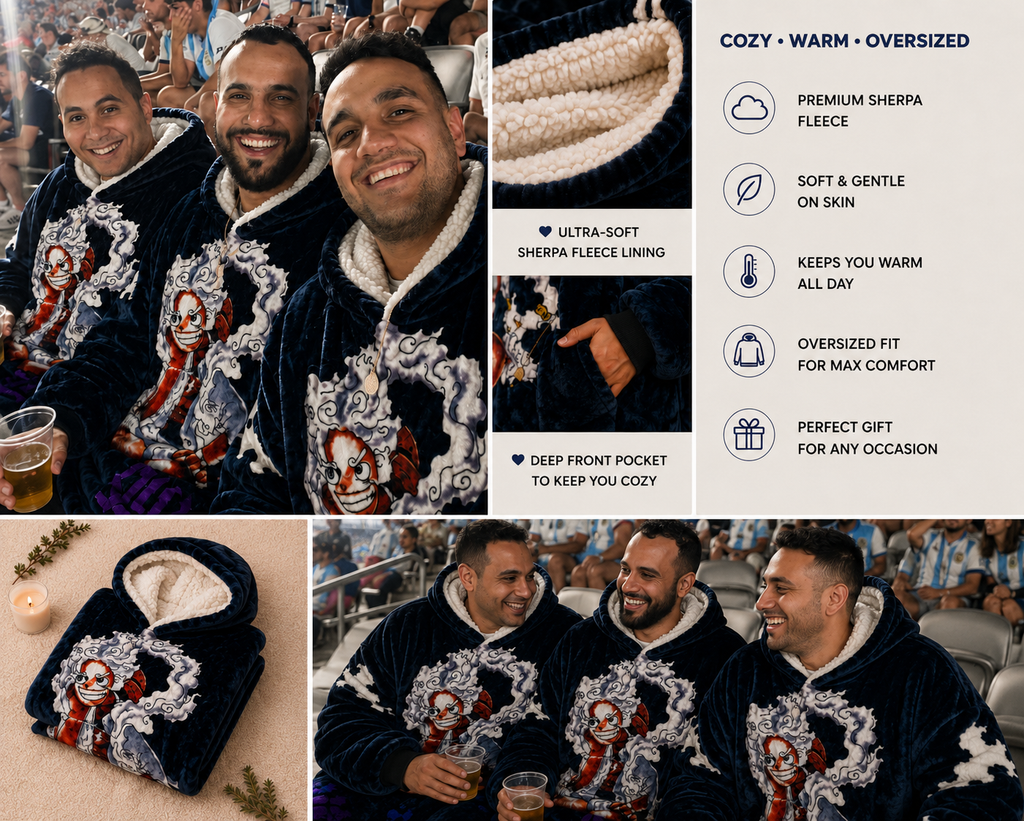 Gear 5 Pirate Oversized Blanket Hoodie