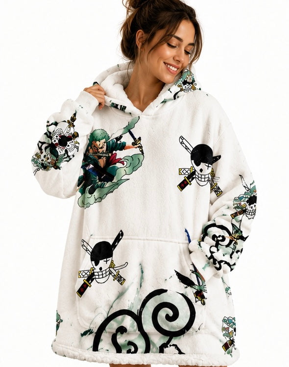 Zoro Swordsman Oversized Blanket Hoodie