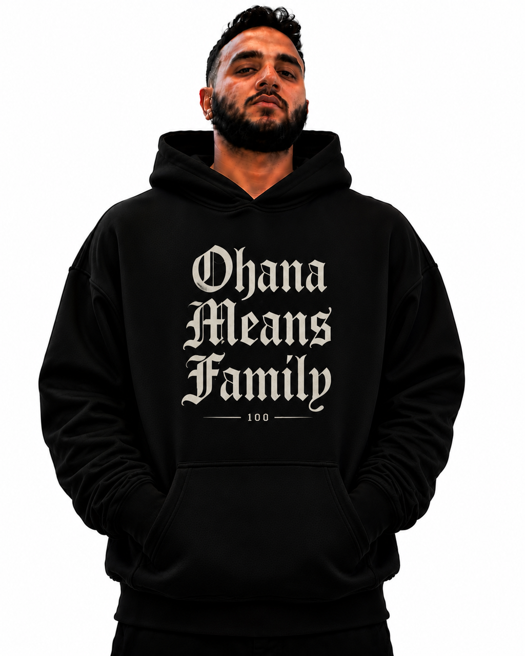 Ohana Means Family Hoodie — Vintage Script Family Love Pullover
