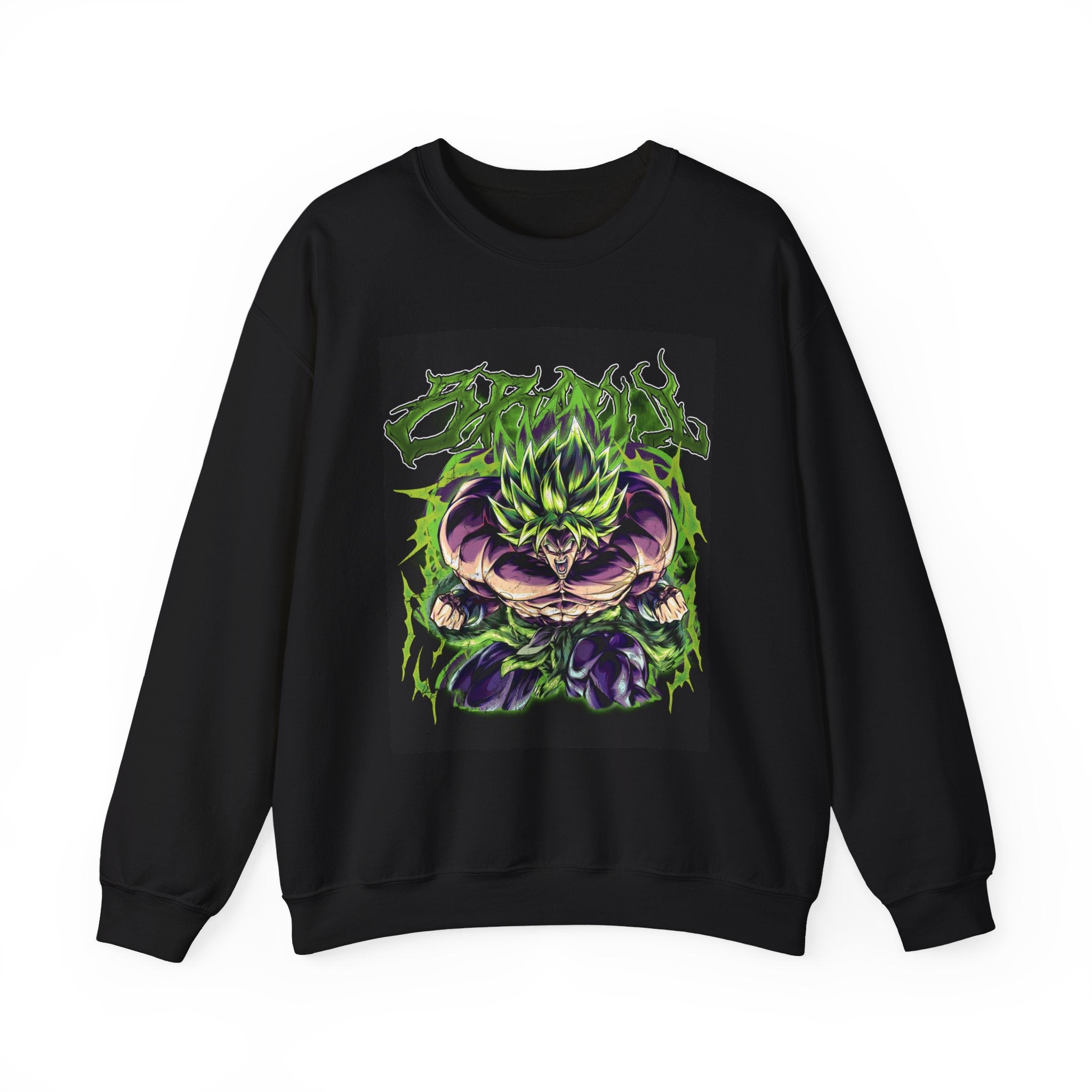 broly super saiyn Green Energy Anime Fighter Sweatshirt | Crewneck