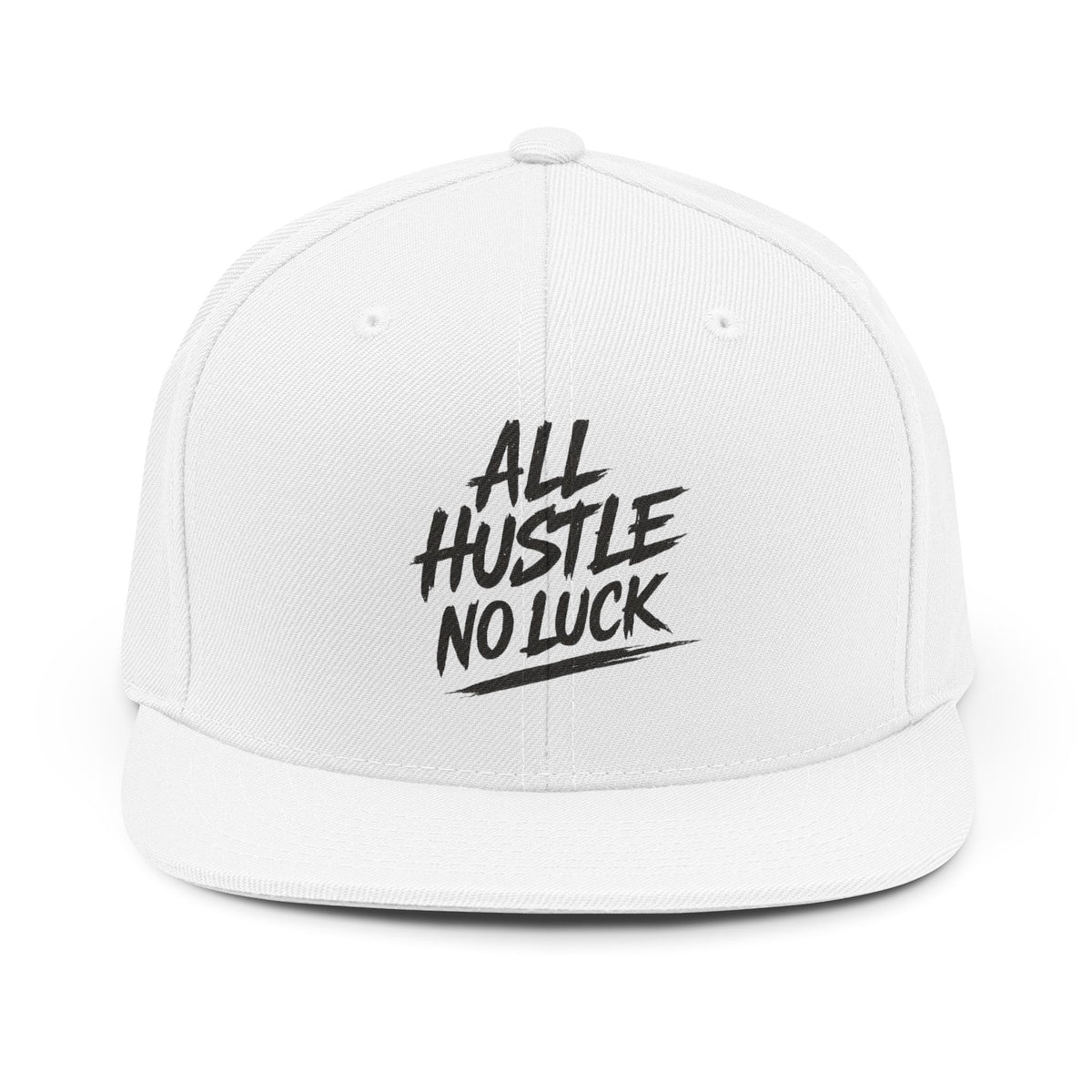 Snapback Hat – "All Hustle No Luck" Motivational Streetwear Cap