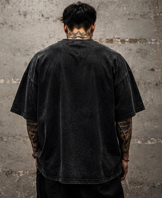david goginsGet Hard Oversized Acid Wash Tee