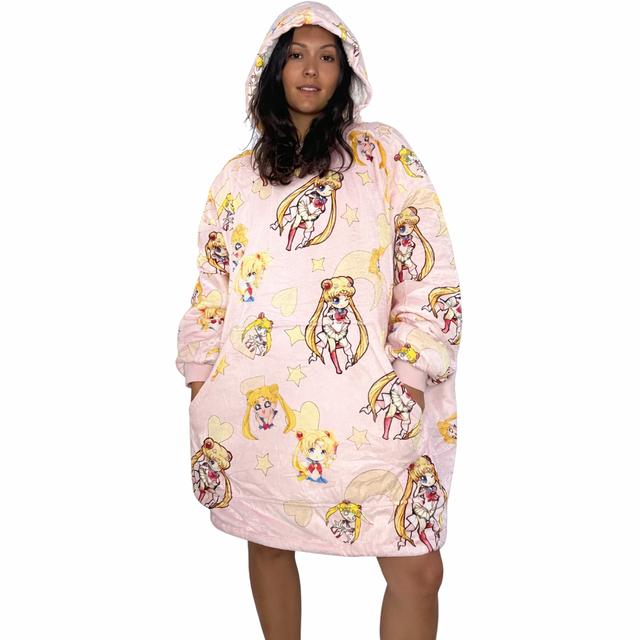 Magical Moon Princess Inspired Oversized Blanket Hoodie | Ultra Soft Wearable Fleece Hoodie Blanket