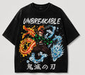 Tanjiro Unbreakable Flame Oversized Acid Wash Tee