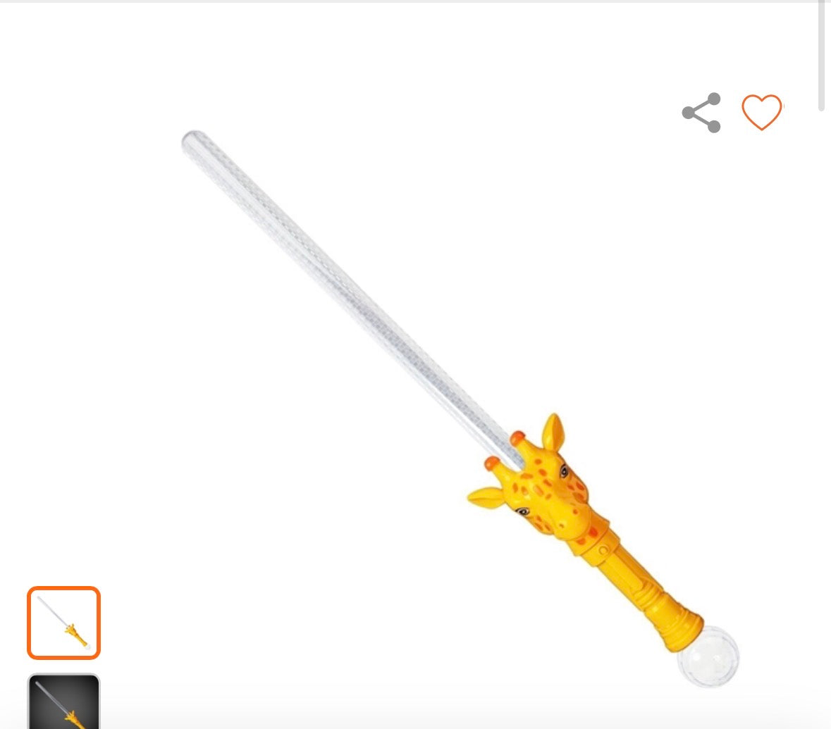 29 inch giraffe sword with led light