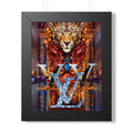 Framed Poster — Luxury Leopard & Crystal Monogram Wall Art