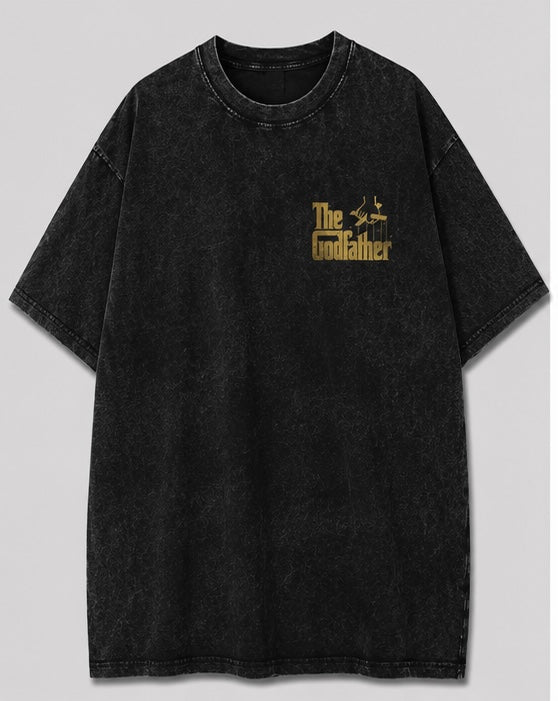 Godfather Vintage Oversized Acid Wash Tee