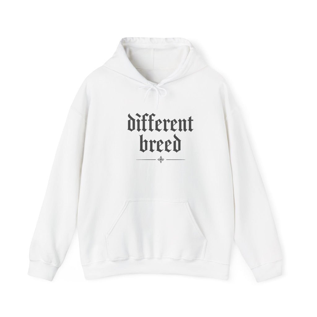 Different Breed Hoodie – Gothic Script Graphic Pullover