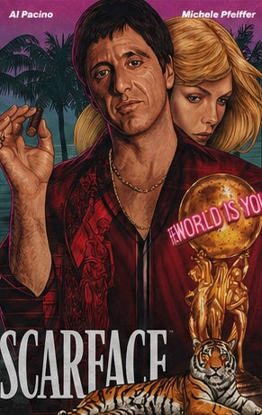 Scarface World Is Yours Oversized Acid Wash Tee