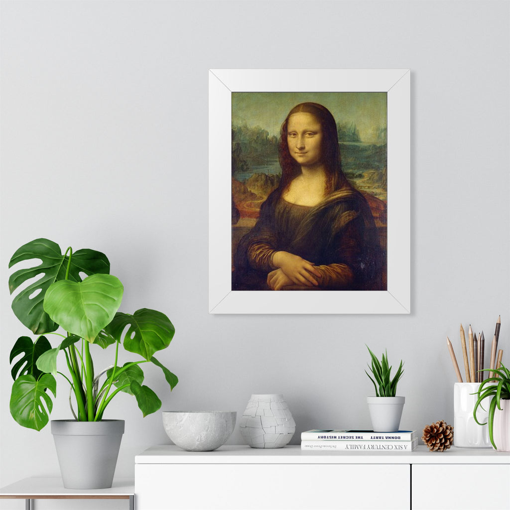 Framed Poster — Classic Mona Lisa Reproduction, Vintage Art Print for Home or Office