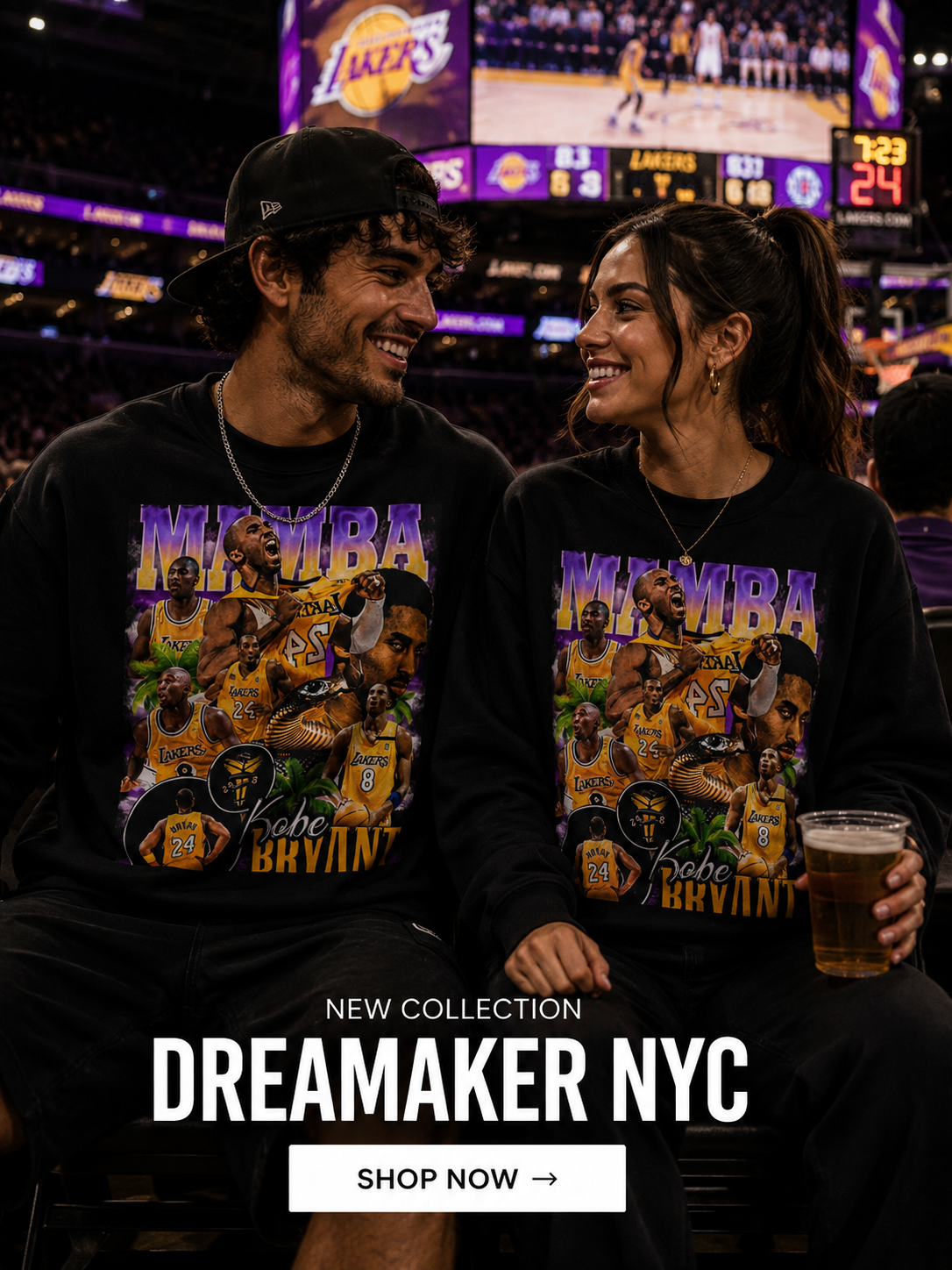 Kobe Bryant collage sweatshirt | Mamba Lakers tribute crewneck